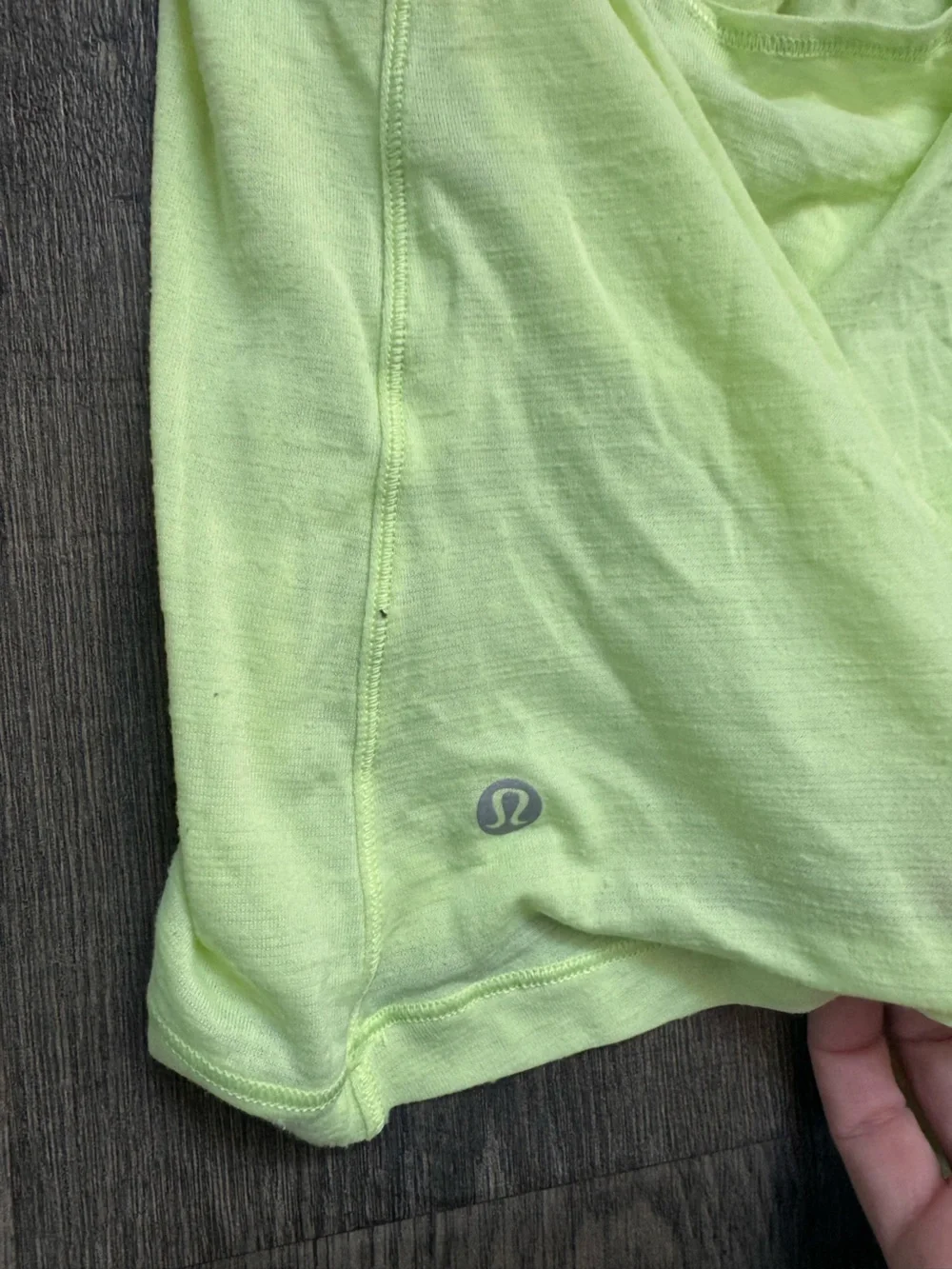 lululemon athletica Light Green Racerback Tank with Gray Sports Bra